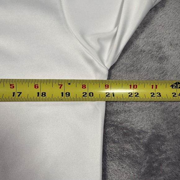 Collars & Co. Polo Shirt Mens Medium White Dress Collar Polyester Performance - Picture 7 of 9